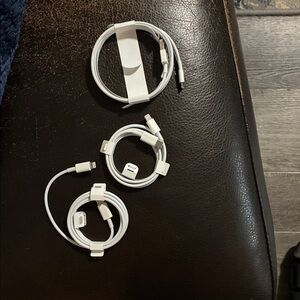 White Charging Cables Set